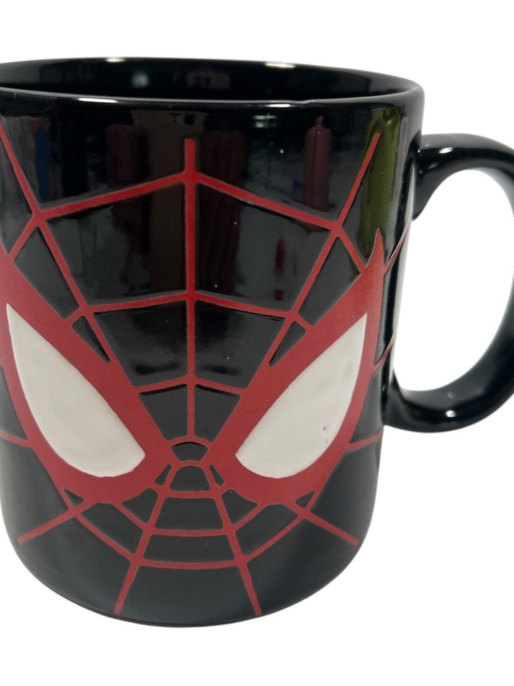 Marvel Spider-Man MILES MORALES Coffee Mug Large 20oz 3D Black Stoneware